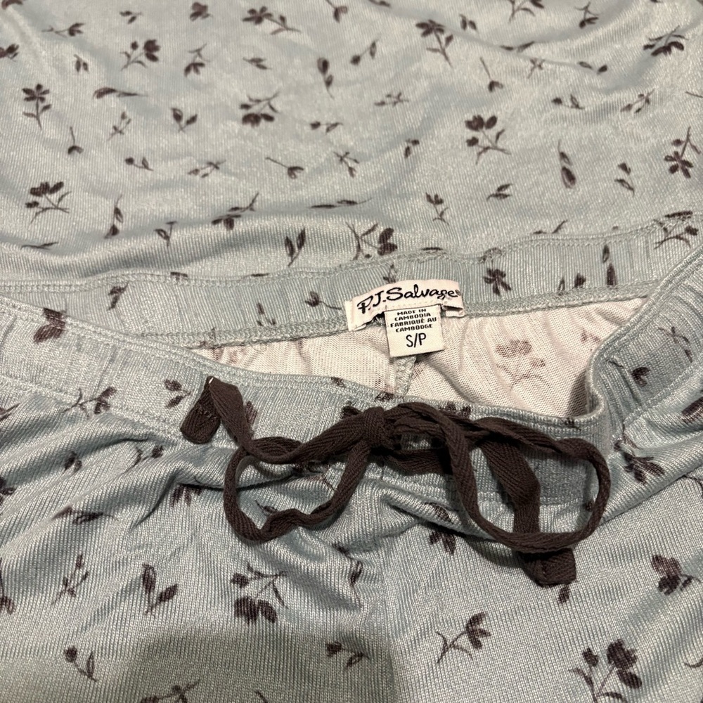 PJ Salvage Floral Pajama Set - Light Blue Small - Picture 3 of 8